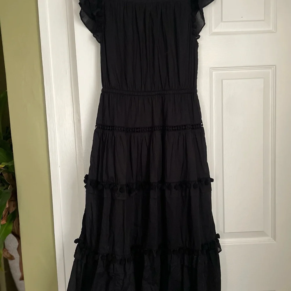 J Crew Black Ruffled Dress - Picture 5 of 5
